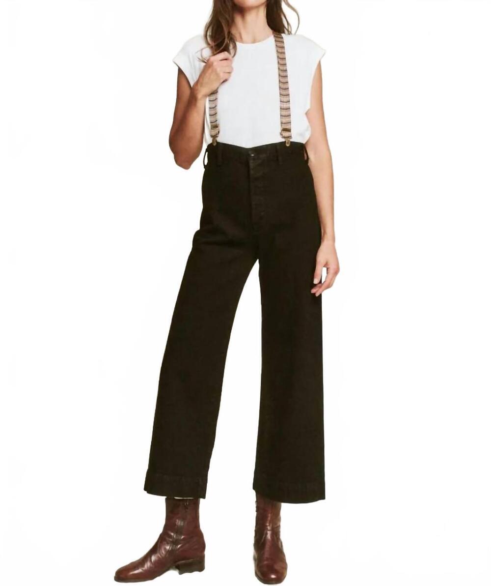 NEW THE GREAT. seafair straight leg jeans in black